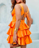 Vestido Bella - Acetinado dourado